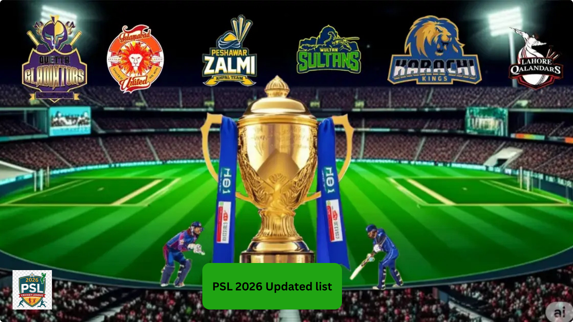 PSL 2026 Teams List 