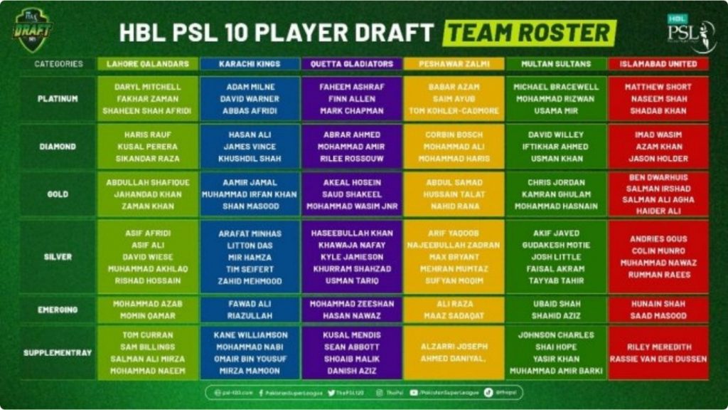 PSL 2026 Schedule