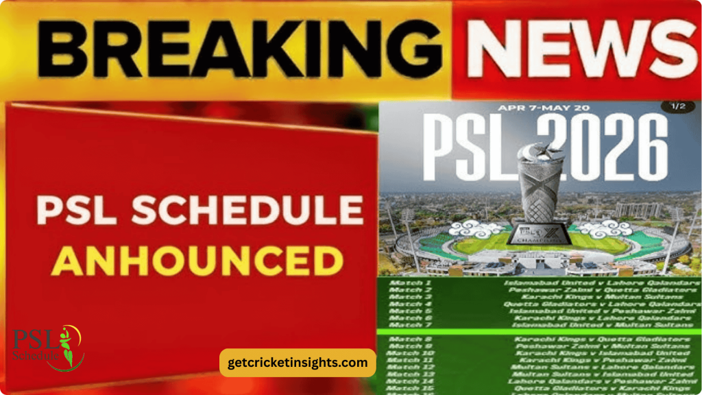 PSL 11 Schedule Revealed for 2026 Season