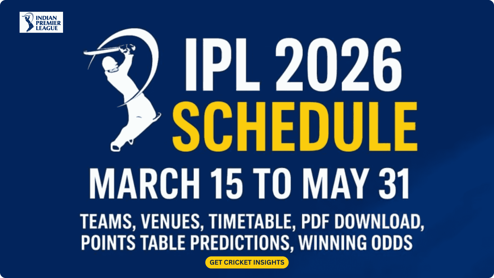 IPL 2026 schedule