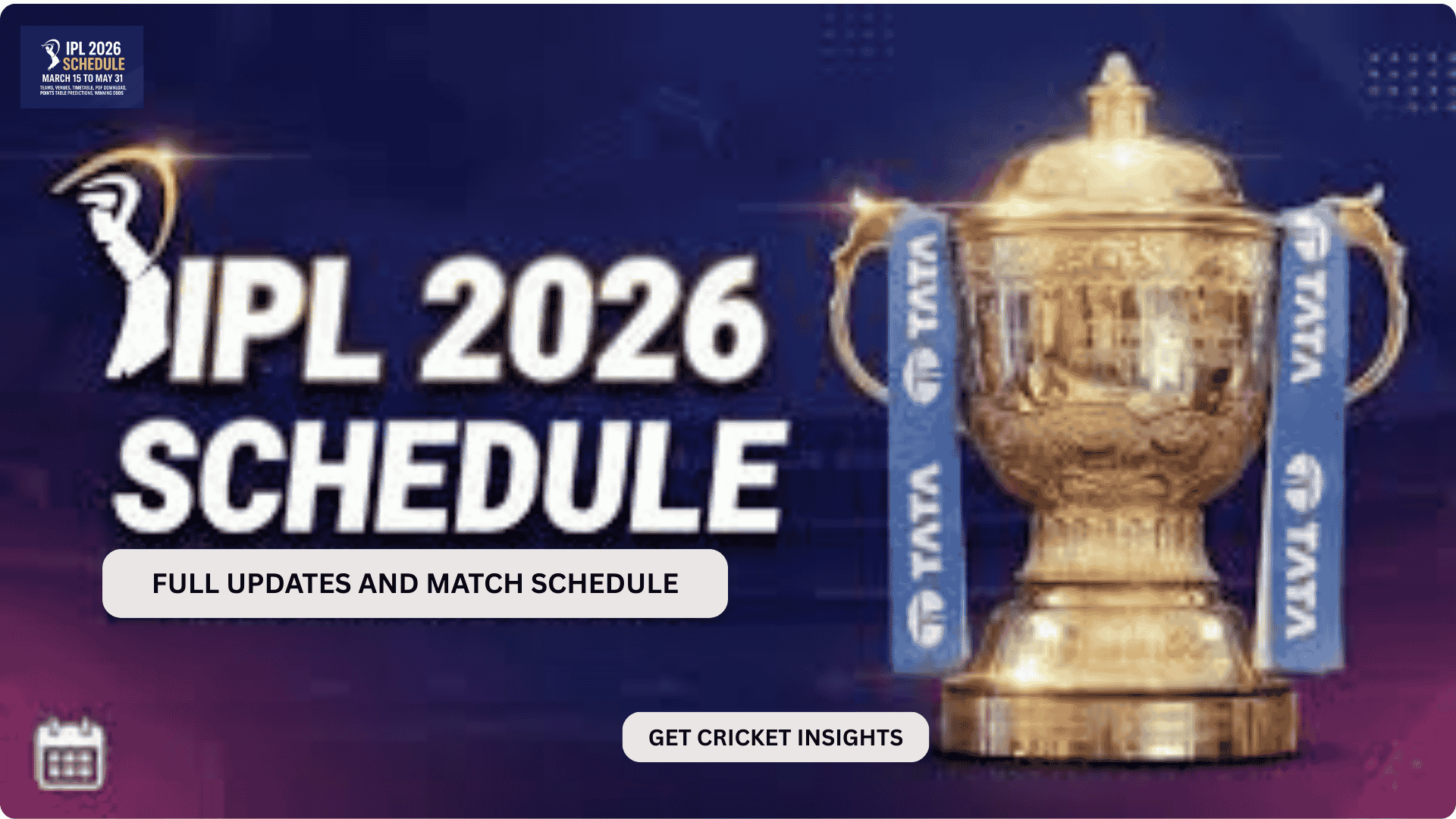 IPL 2026 Schedule 
