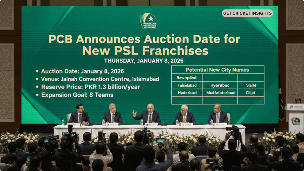 PCB Announces Auction Date for New PSL Franchises