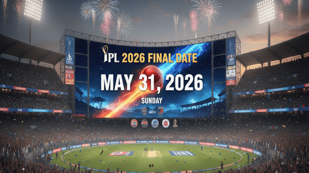 IPL 2026 Final Date 