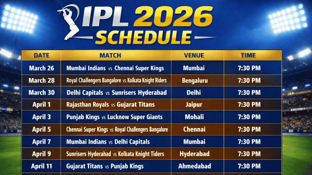 IPL 2026 Player List 