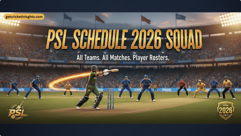 PSL Schedule 2026 Squad