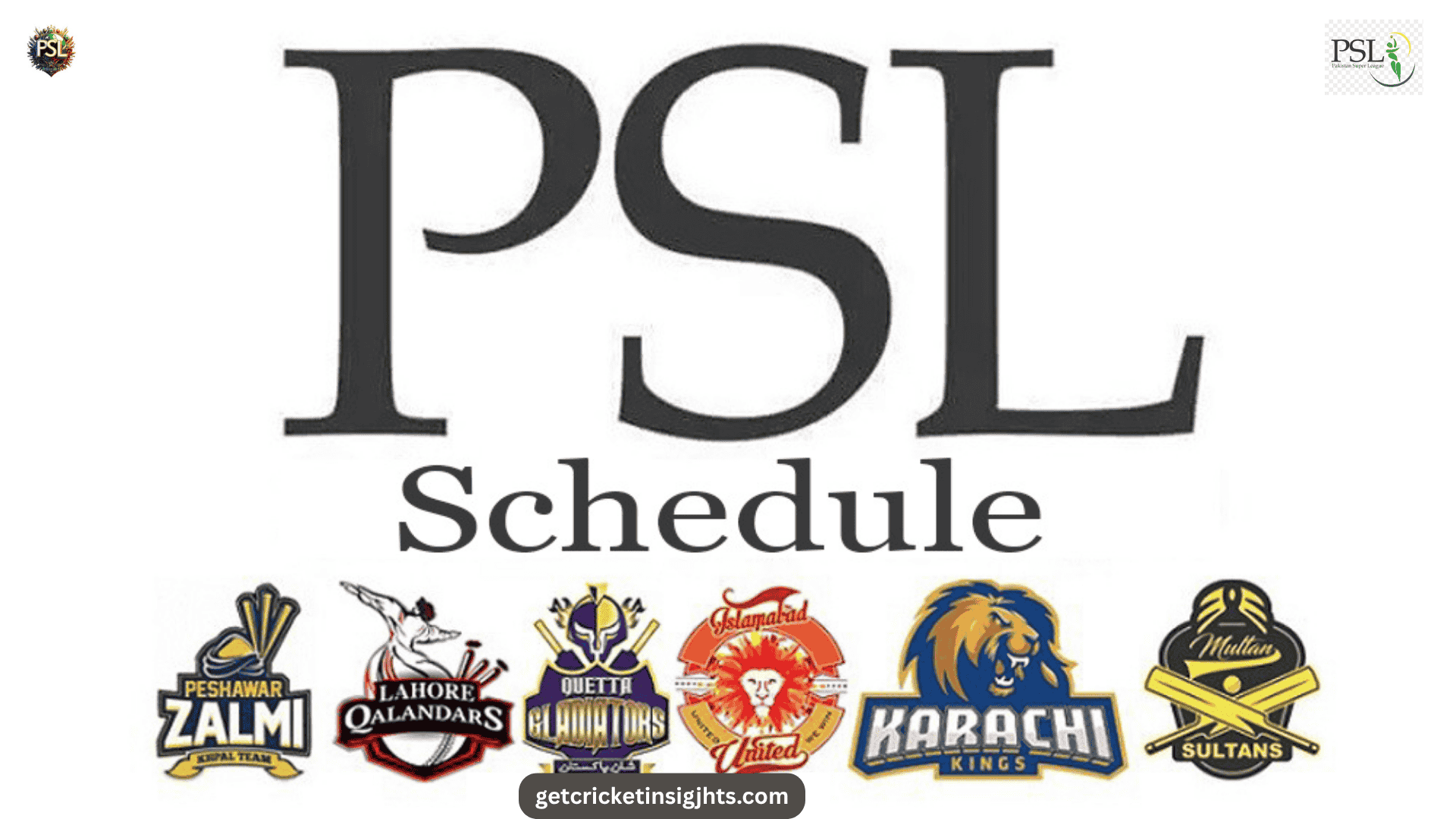 PSL 11 schedule 2026