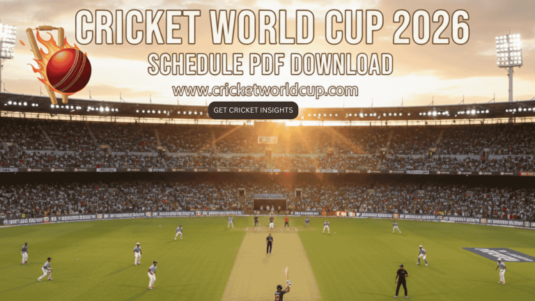 Cricket World Cup 2026 Schedule PDF Download