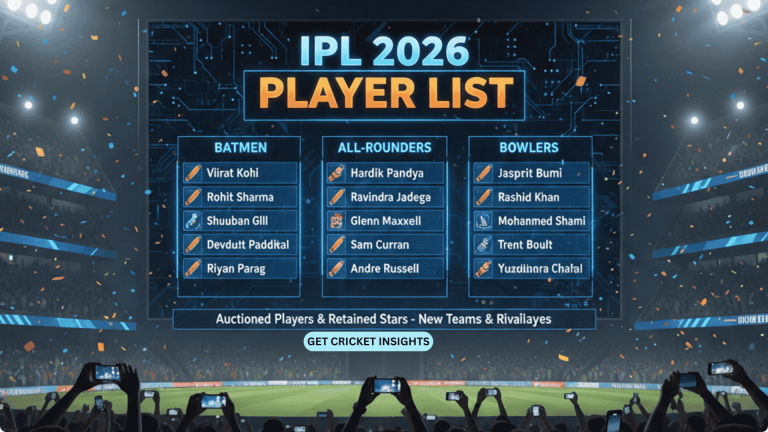 IPL 2026 Player List