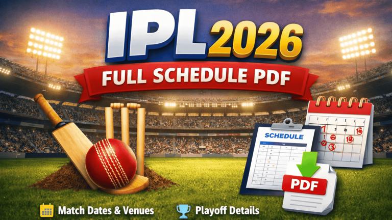 IPL 2026 Full Schedule PDF