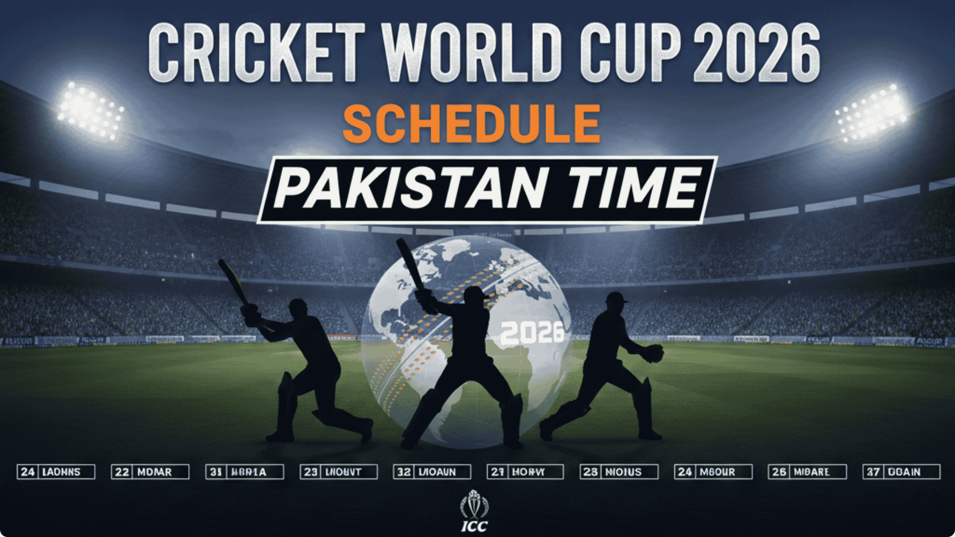 Cricket World Cup 2026 Schedule Pakistan Time